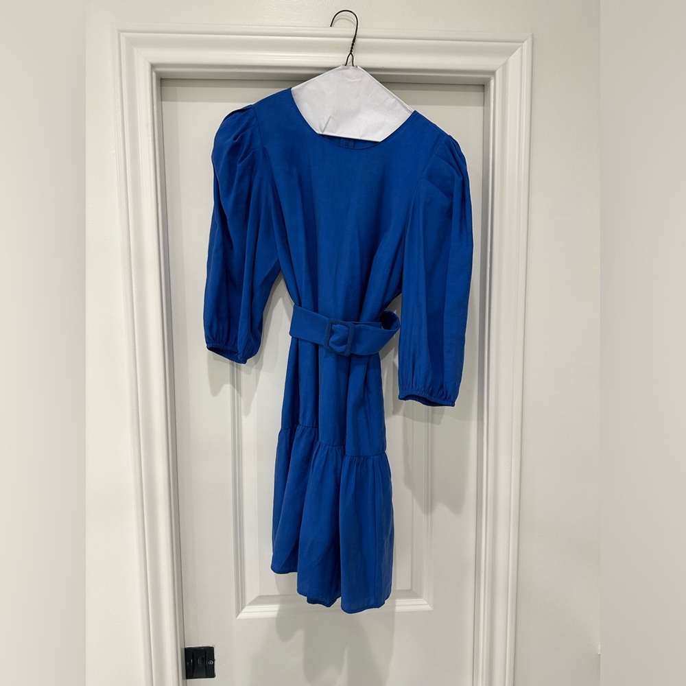 Beautiful blue dress with belt